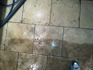 before and after tile grout
